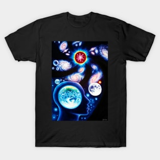 A human being and his toughts about the universe T-Shirt